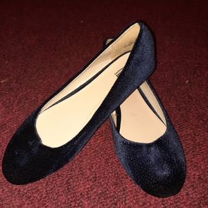 navy glitter flats